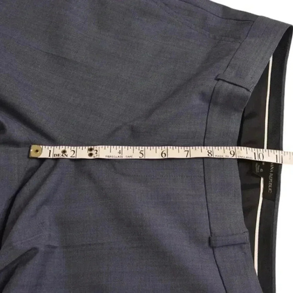 Banana Republic Wool Trousers Work Dress Pants Blue Size 6 - Picture 8 of 9